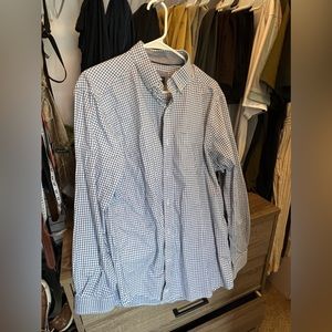 Johnston and Murphy Checkered Button Up L